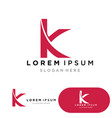 letter k logo icon design templategraphic vector image