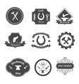 blacksmith labels collection icons set vector image vector image
