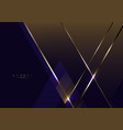 elegant abstract 3d golden diagonal lines vector image vector image