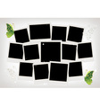 frames collage with butterfly decoration vector image