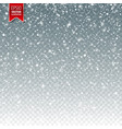 snow with snowflakes winter background vector image