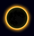 total solar eclipse of the sun vector image