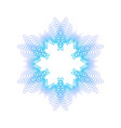 blue guilloche rosette or spirograph background vector image