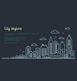 city landscape template thin line night vector image