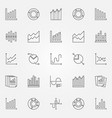 diagram and graph icons set vector image