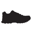 running shoe - sneaker silhouette vector image vector image