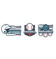 tournament of baseball teams sports in school vector image vector image