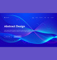 blue abstract geometric wave landing page vector image vector image
