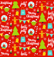 christmas seamless pattern vector image vector image