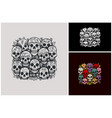 doodle candy sugar skull halloween of the dead vector image vector image