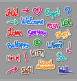 colorful speech stickers vector image