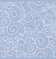blue seamless pattern with ornate swirls vector image vector image