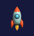inflated 3d retro futuristic rocket vector image vector image