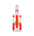 launching rocket satellite or spaceship flat vector image
