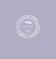 nest soft luxury linen bedding emblem vector image vector image