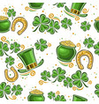patricks day seamless pattern vector image vector image