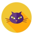 cat face circle icon vector image