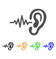 hearing signal flat icon vector image