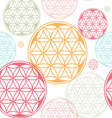seamless flower of life seed theme vector image