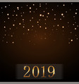 happy new year background with magic gold rain vector image