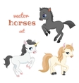 set of horses in action vector image
