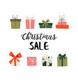 christmas sale background with red vector image vector image