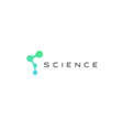 abstract science logo connected dots shape vector image vector image