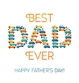 happy fathers day card cars and motobike on white vector image