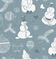 christmas background seamless tiling vector image