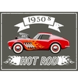 hot rod car vector image