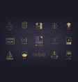 set of abstract geometric logos forms vector image vector image