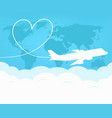 travel and tourism around the world by plane vector image vector image