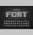 chalk font and bold alphabet hand draw square vector image