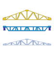 color icon set with steel structures vector image