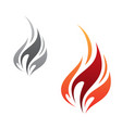 flame icon minimalist vector image