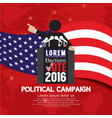political campaign banner vector image