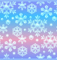 seamless pattern with crystal snowflakes vector image