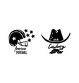 usa logo badges set american national symbols vector image vector image