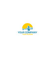 chain bridge logo design vector image vector image