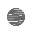 space planet grey icon isolated on white vector image vector image