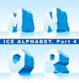 ice alphabet part 4 vector image vector image