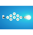 light bulb idea with chemistry and science icon vector image vector image