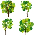 set of abstract trees vector image vector image