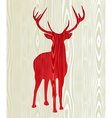 christmas wooden reindeer silhouette vector image vector image