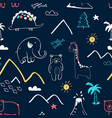 animals seamless pattern print design vector image vector image