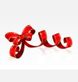 red bow isolated on a white background vector image vector image
