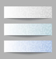 set of technology pixel banners vector image