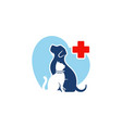 cat and dog logo design template vector image vector image