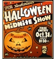 halloween vintage poster vector image