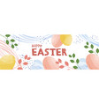 happy easter banner spring pattern season vector image vector image